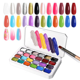 U-Shinein front packaging showing 24 gel pots and kit layout for easy selection