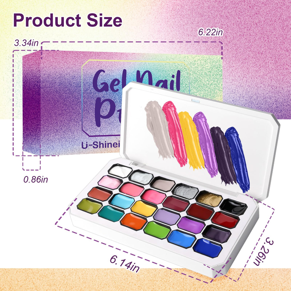 U-Shinein scale comparison with manicure tools showing kit portability and value