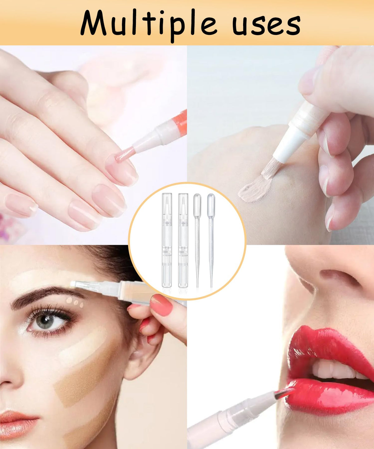 uadbau pens inside travel makeup bag for convenient on-the-go touch-ups