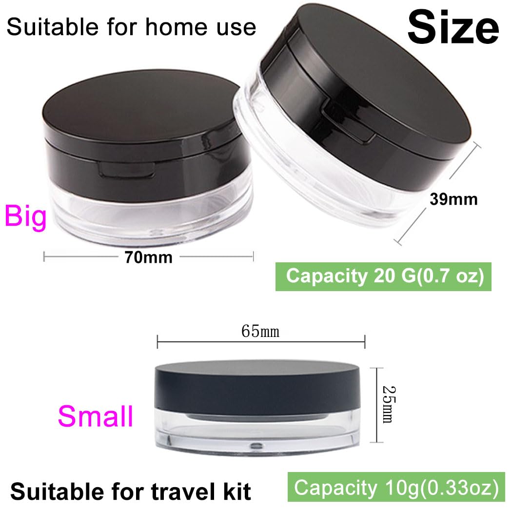 UARUOGP 10g screw-top container profile showing leak-proof lid benefit