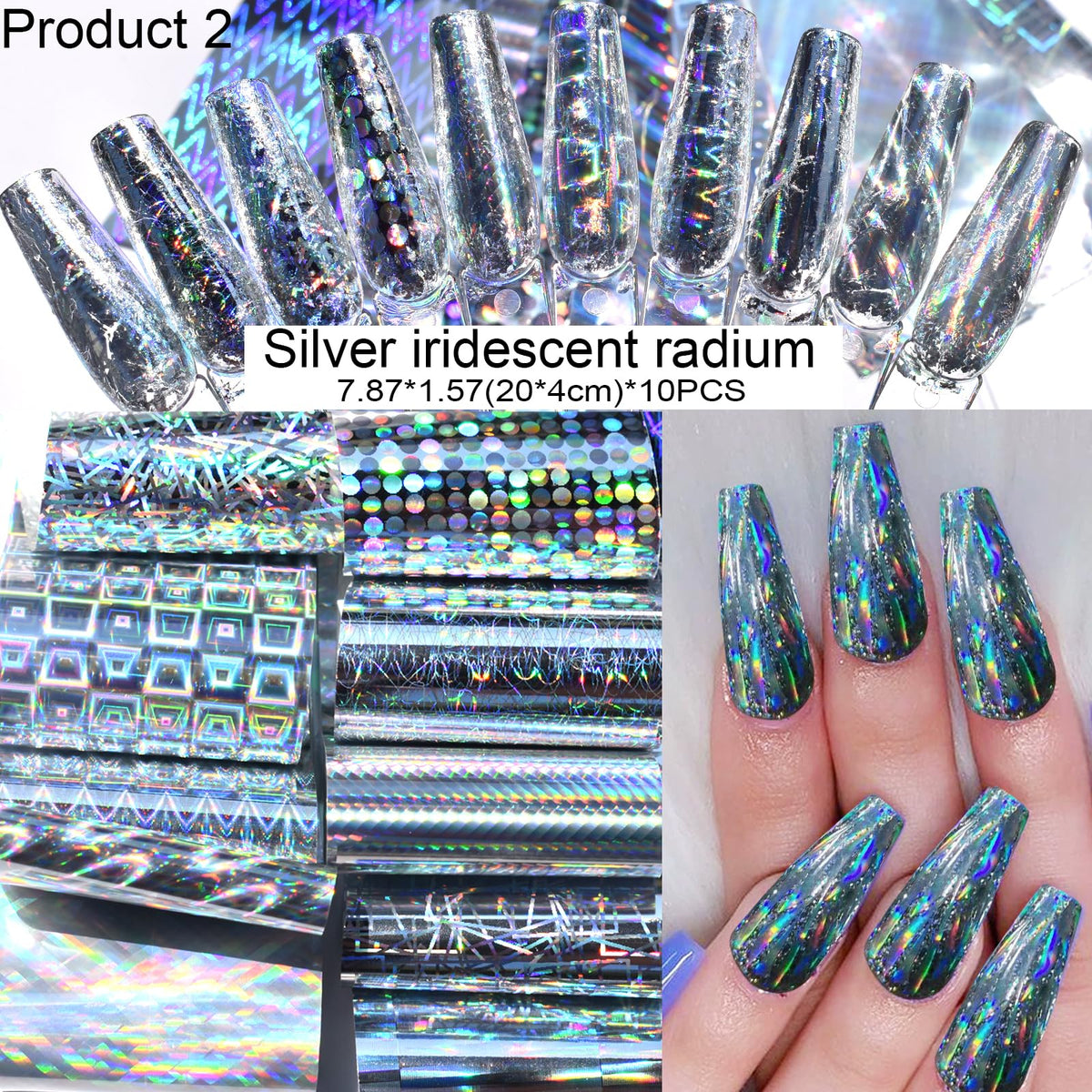UARUOGP holographic foil texture close-up reflecting light for high-impact shine