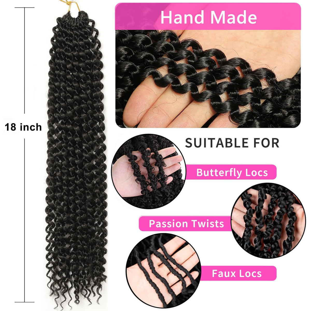 Ubeleco included accessories with crochet needle and rubber bands for easy install