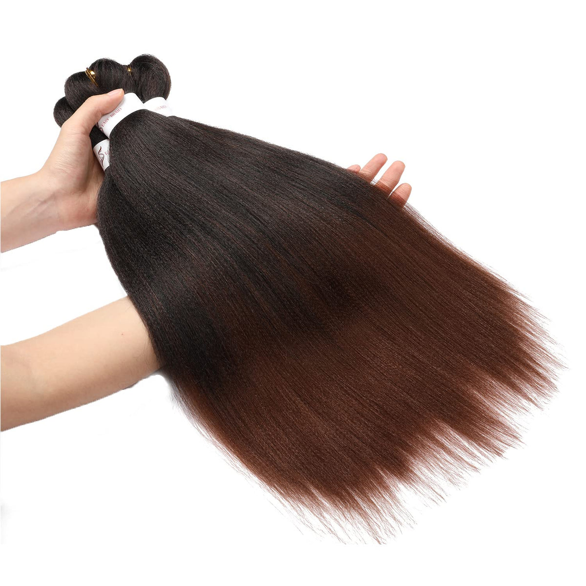 Ubeleco full-length styled braid demonstrating smooth fall and lightweight comfort