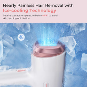 Ubroo used on lower face demonstrating safe, painless hair reduction for delicate areas