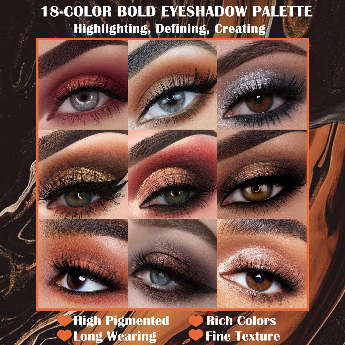 UCANBE brush applying shimmer on eyelid demonstrating intense metallic payoff