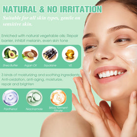 UCANBE balm in hand being massaged onto skin showing gentle makeup removal benefit
