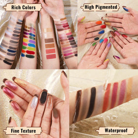UCANBE close-up of varied shades demonstrating smooth blendability