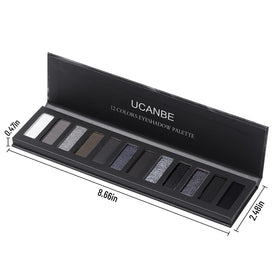 UCANBE compact next to phone illustrating travel-friendly palette size and portability