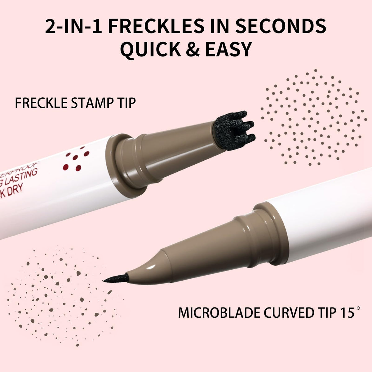 UCANBE close-up of the 15° curved precision tip demonstrating accurate dot placement benefit