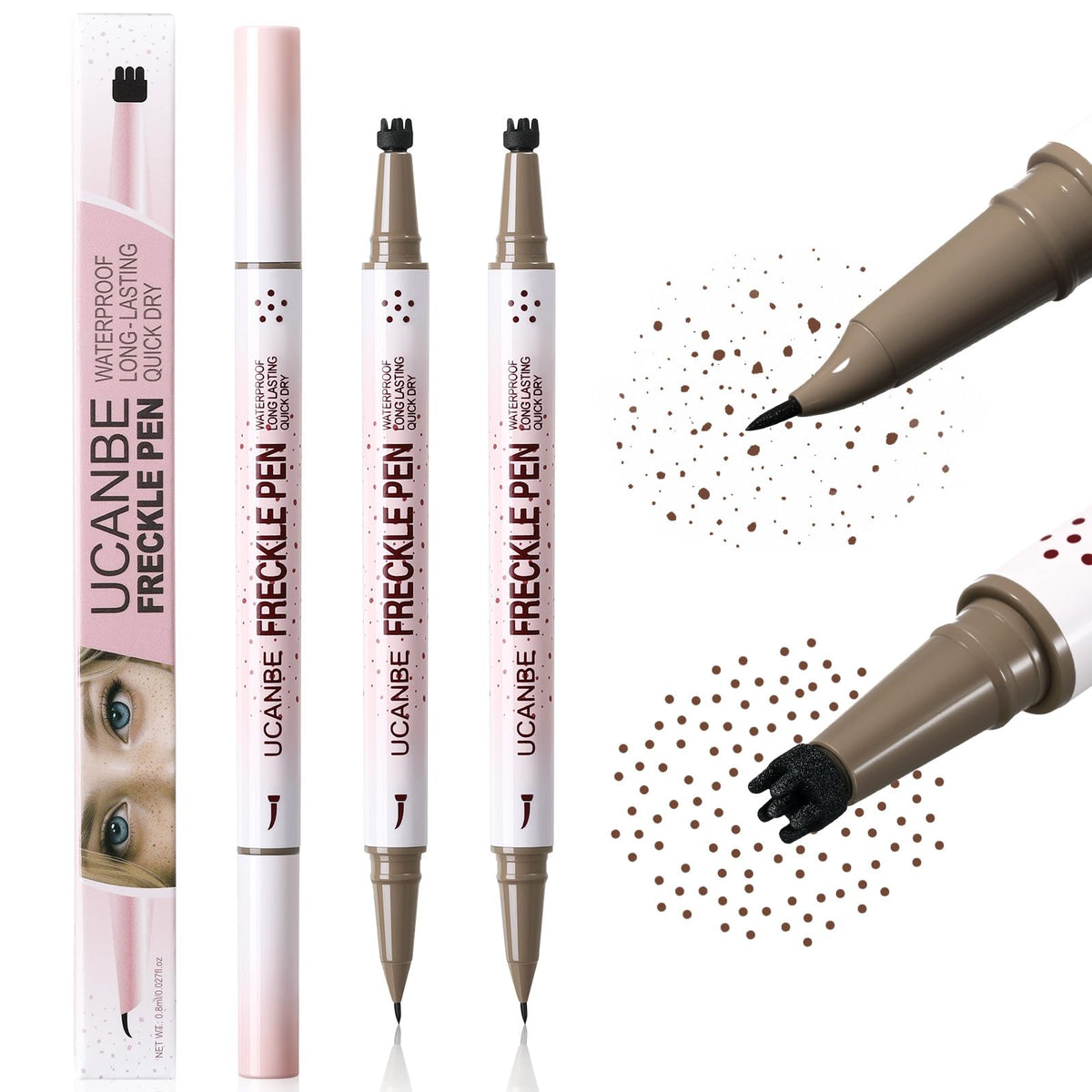 UCANBE front packaging showing two dual-ended pens and shade information for easy selection