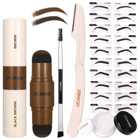UCANBE front packaging showing complete 25PCS brow kit for easy styling