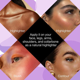 UCANBE highlighters and contours displayed for sculpting benefit