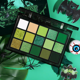 UCANBE festival makeup look showcasing bold greens suitable for cosplay