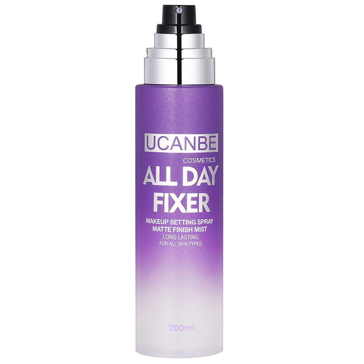 UCANBE front packaging showing bottle and matte finish benefit