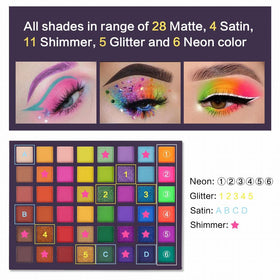 UCANBE neon swatches on arm displaying bright pigment and bold color payoff