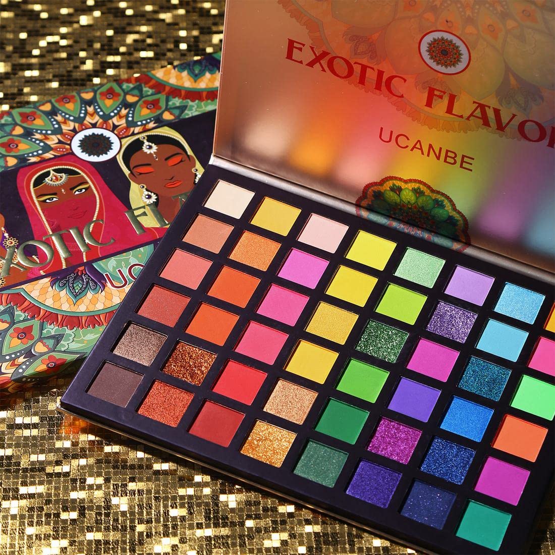 UCANBE open palette overhead revealing 48 colors for versatile looks and mixability