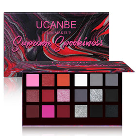 UCANBE palette front open showing 18 shades and dual-tone layout for versatile looks