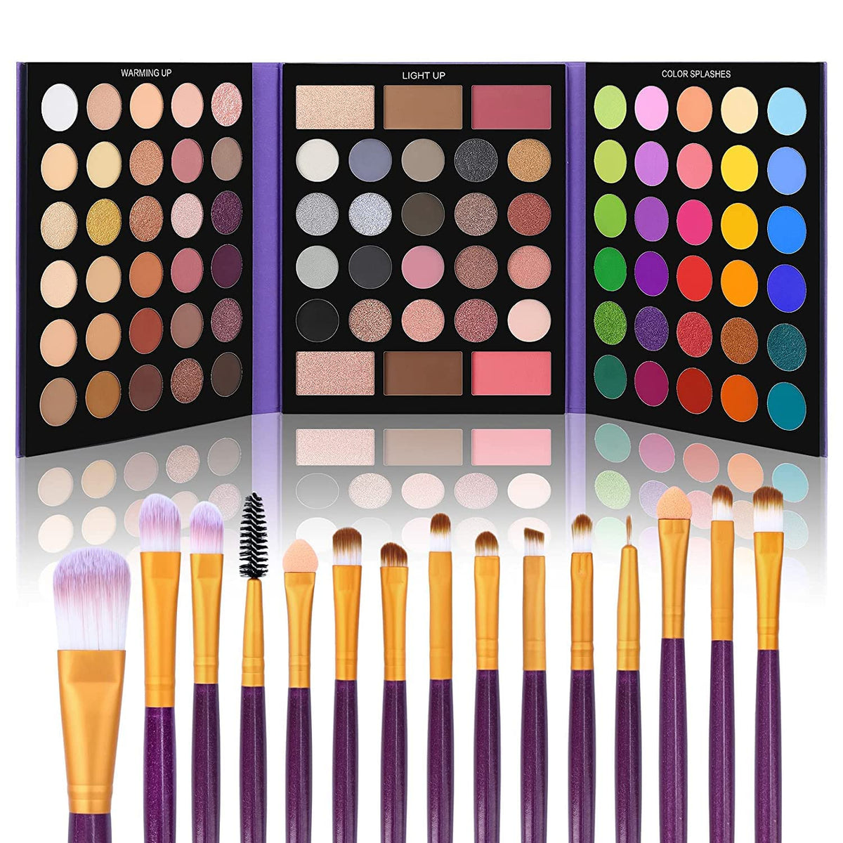 UCANBE palette front open showing all 86 colors and variety