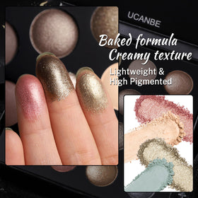UCANBE palette held in hand to show compact size and travel-friendly benefit