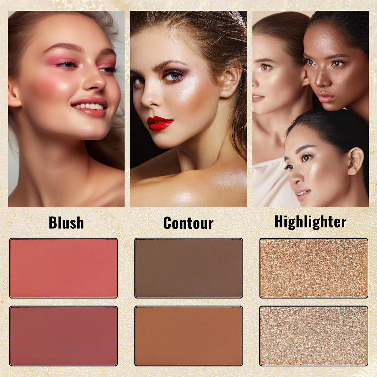 UCANBE palette held in hand to show compact travel-friendly size
