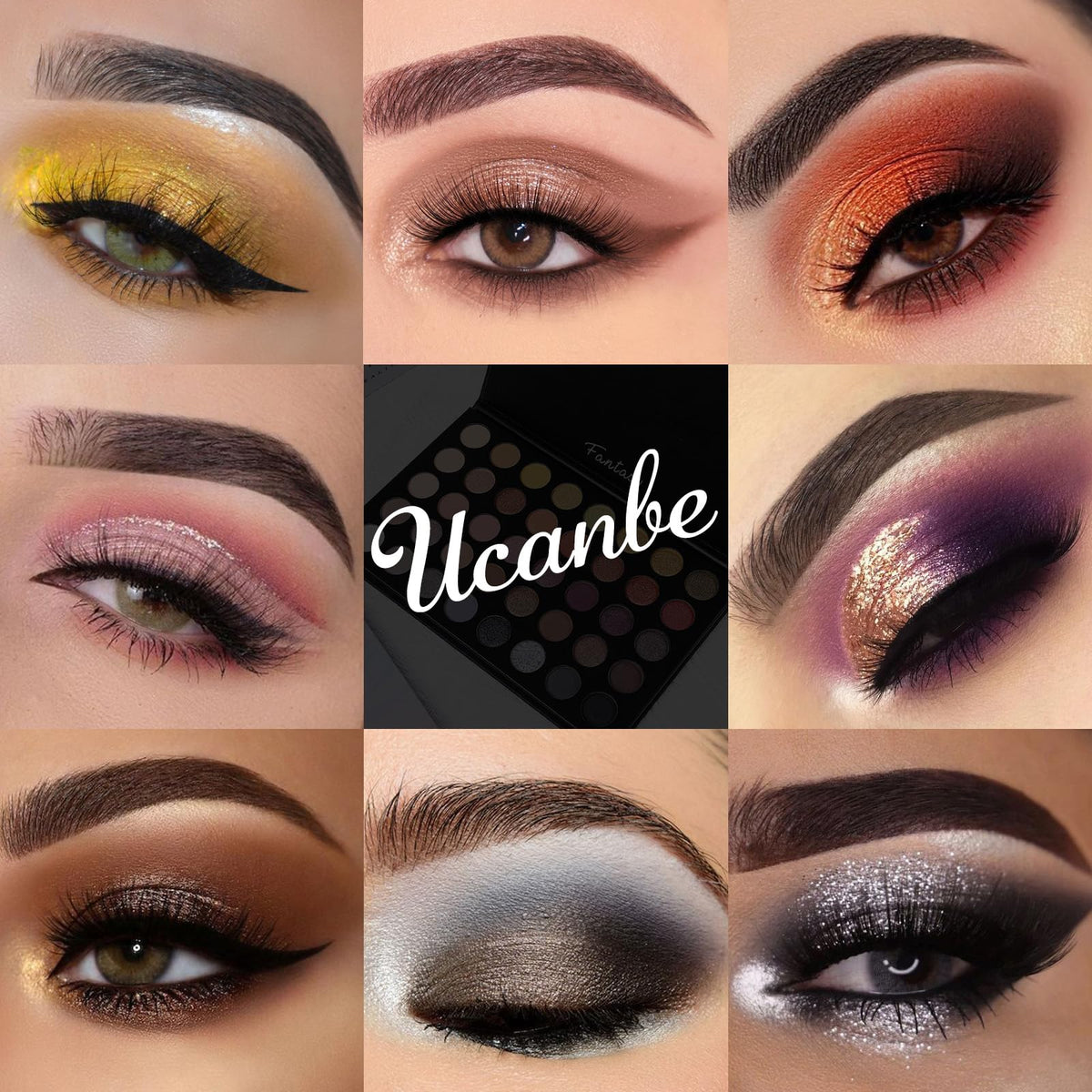 UCANBE palette held in hand showing compact travel-friendly size