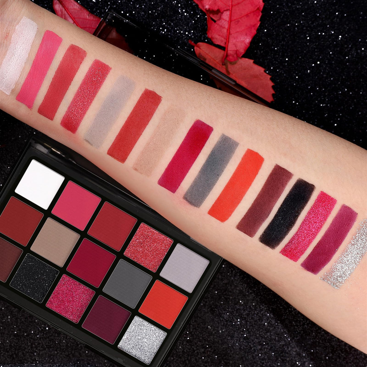 UCANBE palette tucked in a makeup bag illustrating travel-friendly convenience