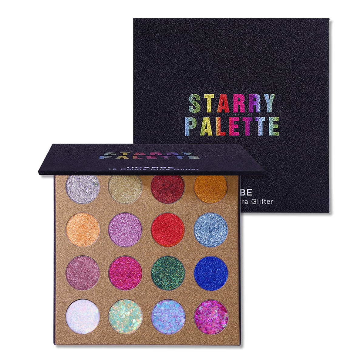 UCANBE palette in a party setting showing festival-ready shimmer and versatility benefit