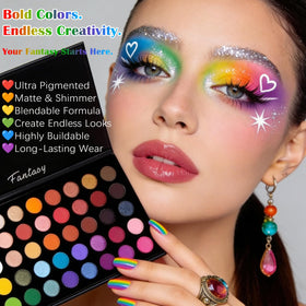 UCANBE open palette staged on vanity highlighting organized eight-shade layout