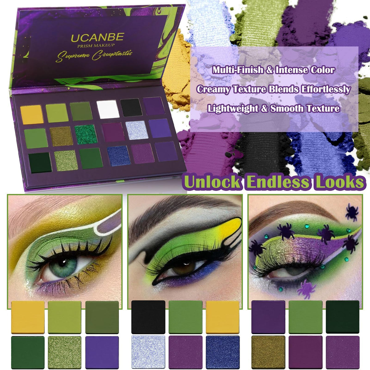 UCANBE palette held in hand for scale — travel-friendly compact size