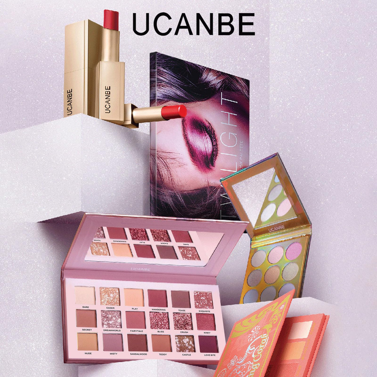 UCANBE palettes held in hand to show compact size and travel-friendly design