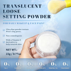 UCANBE close-up of ultra-fine powder texture that blurs pores