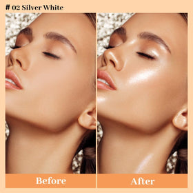 UCANBE mixed with lotion demonstrating customizable glow and hydration