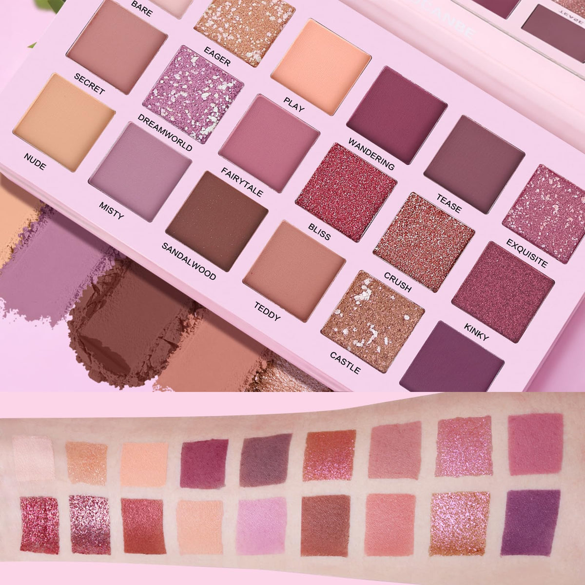 UCANBE palette held in hand to show portable size and travel-friendliness