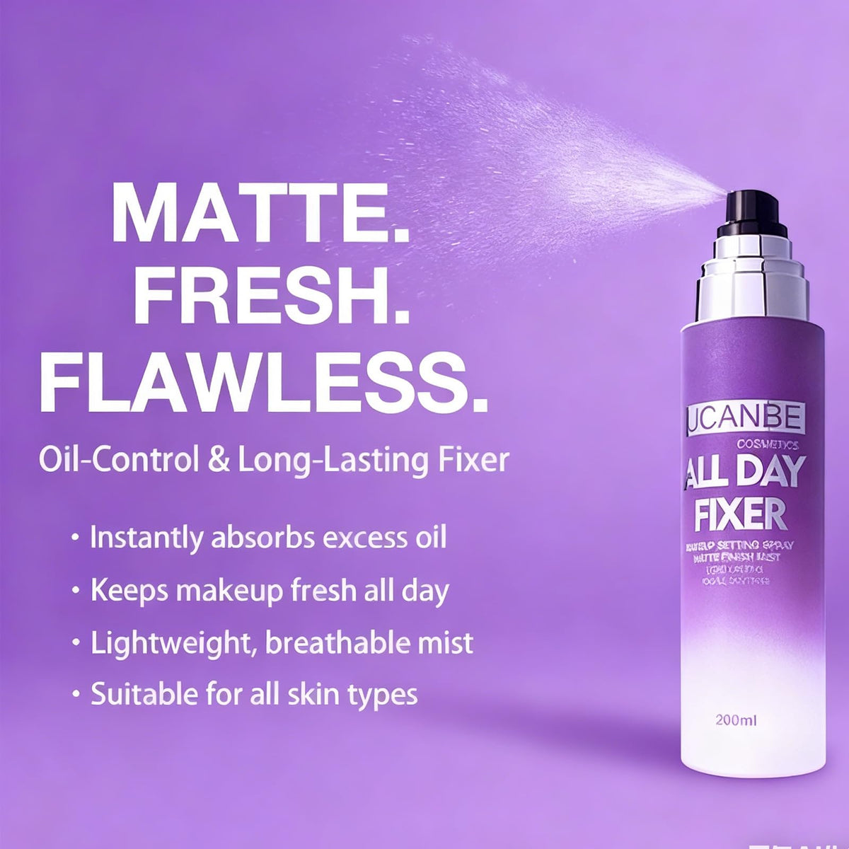 UCANBE close-up of nozzle spraying fine mist for even coverage