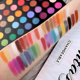 UCANBE arm swatches displaying true-to-pan pigment and color payoff