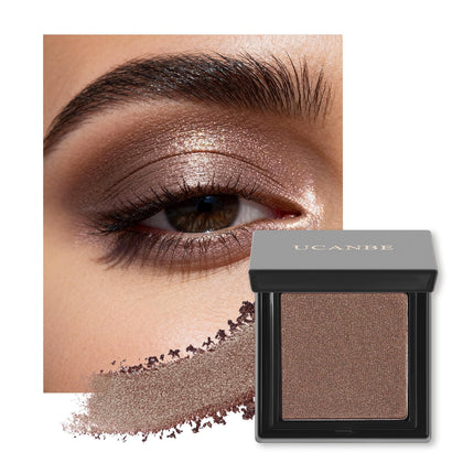 UCANBE front view of Tapestry Taupe palette showing all 14 shades and finishes for versatile looks