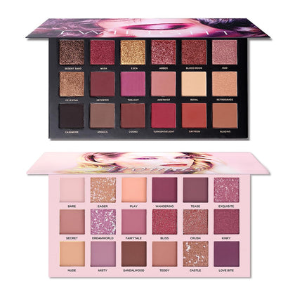 UCANBE Twilight Dusk open palette showing 18 colorful pans and wear-resistant finish