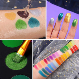UCANBE vibrant shades swatched on skin for bold color payoff