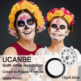 UCANBE makeup brush with product showing precise detailing benefit