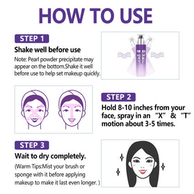 UCANBEMAKEUP mist settling on skin texture to reduce shine and control oil