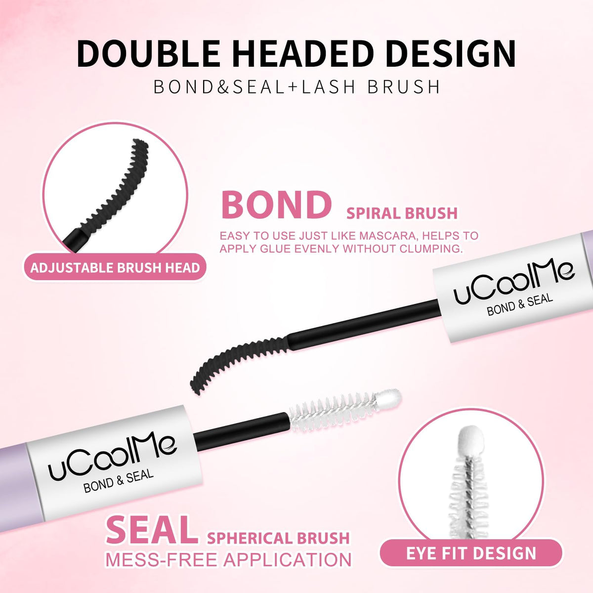 uCoolMe on lash clusters applied demonstrating secure, natural-looking hold