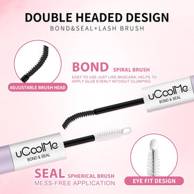 uCoolMe on lash clusters applied demonstrating secure, natural-looking hold