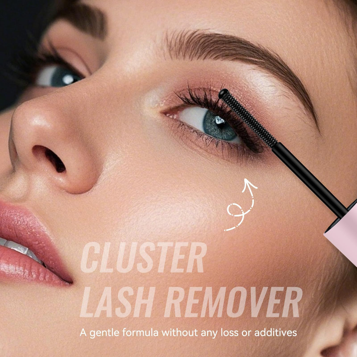 uCoolMe on vanity with lashes showing tidy at-home removal benefit