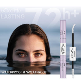 uCoolMe lifestyle image in shower showing waterproof performance and peace of mind