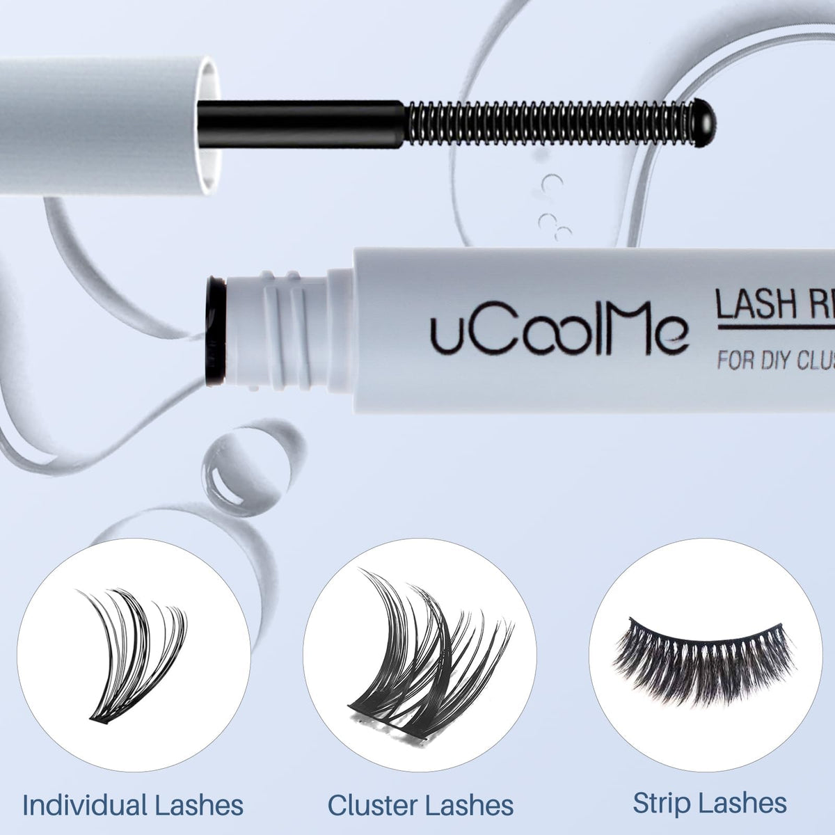 UCOOLME product in use removing lash cluster with minimal pulling