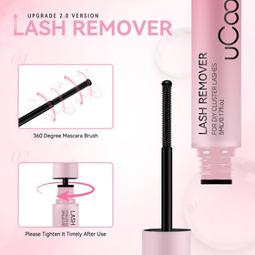 uCoolMe spiral brush close-up highlighting precise glue access benefit