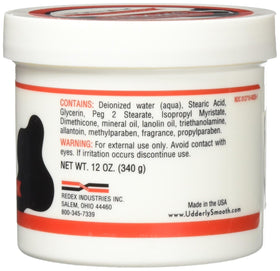 UDDERLY SMOOTH close-up of cream swirl highlighting rich moisturizers