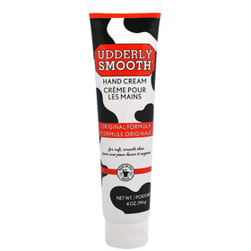 Udderly Smooth on bathroom counter in lifestyle setting for everyday hand care routine