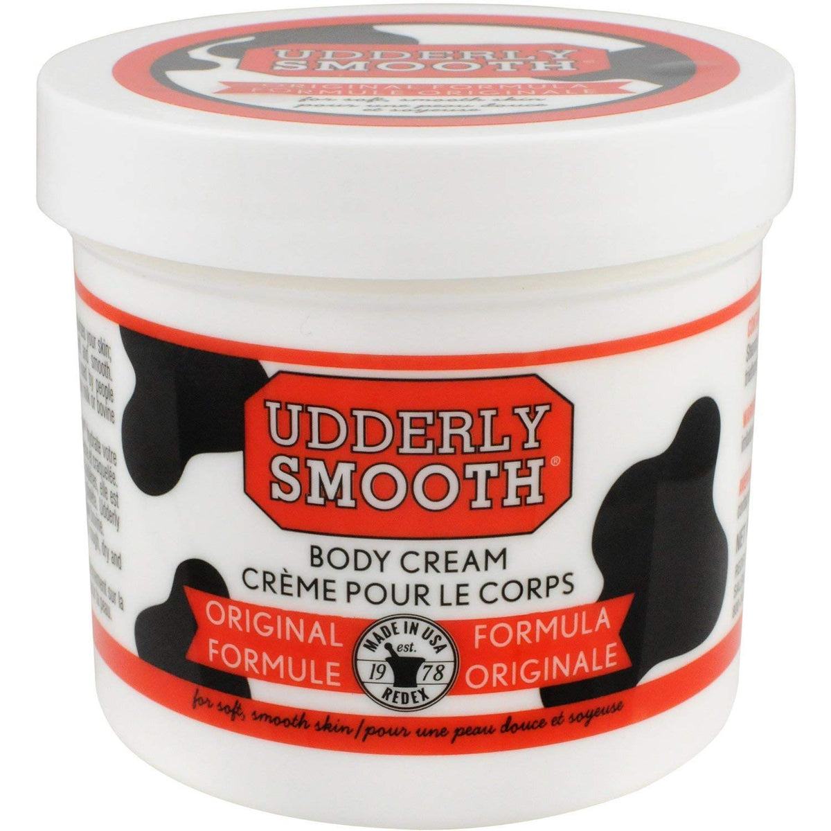 UDDERLY SMOOTH open jar showing smooth water-based cream texture