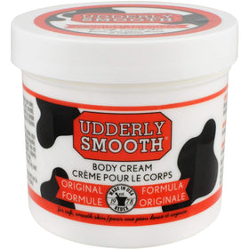 UDDERLY SMOOTH open jar showing smooth water-based cream texture